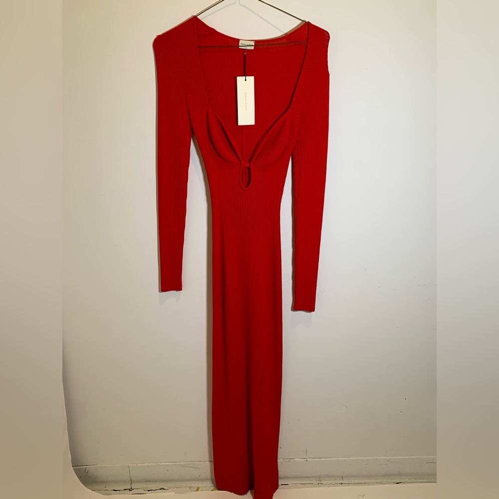 Magda Butrym Compact Knit Dress in Red